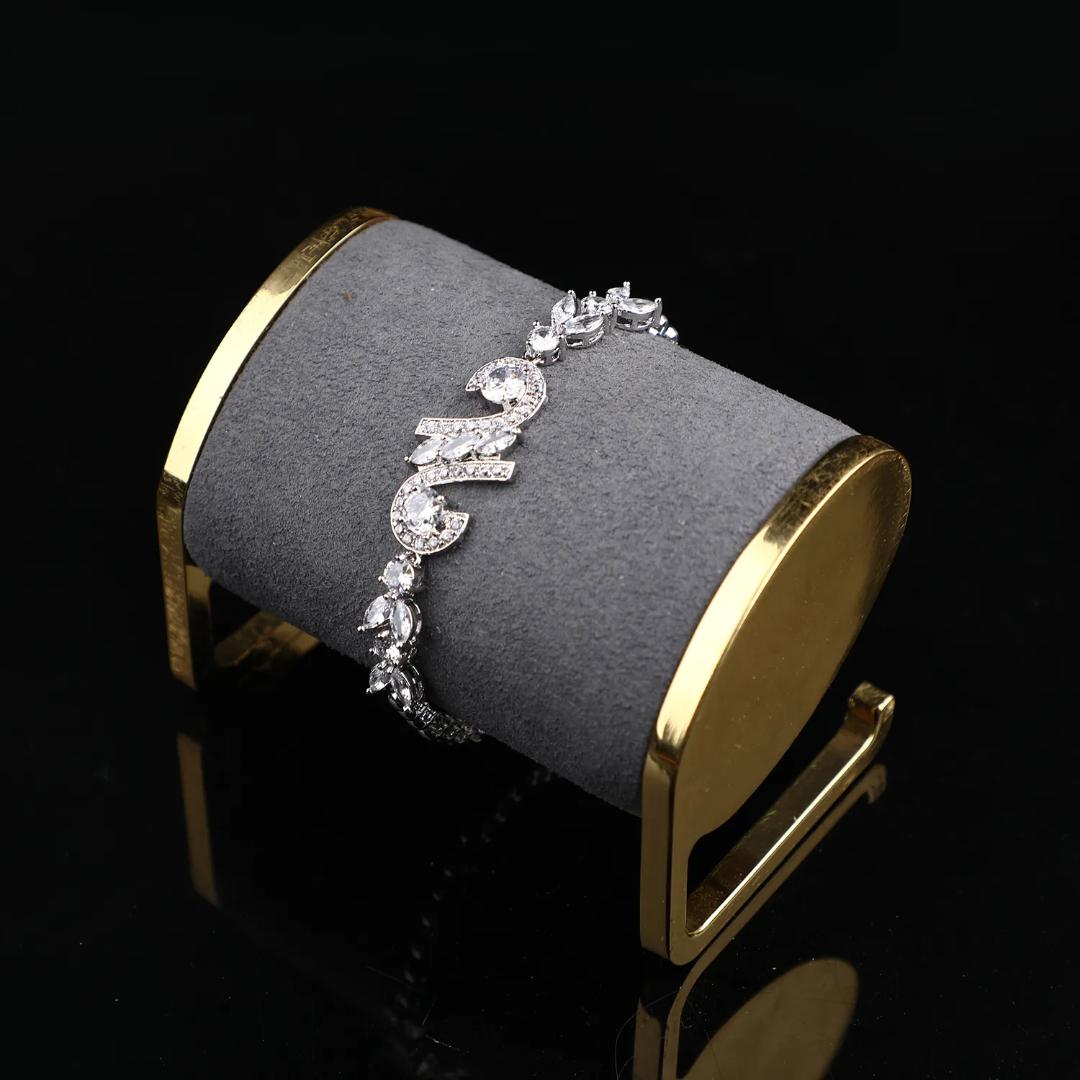 Luxury High Quality Shining Cubic Zircon Bridal Jewelry Set β Platinum Plated Dubai Wedding Set