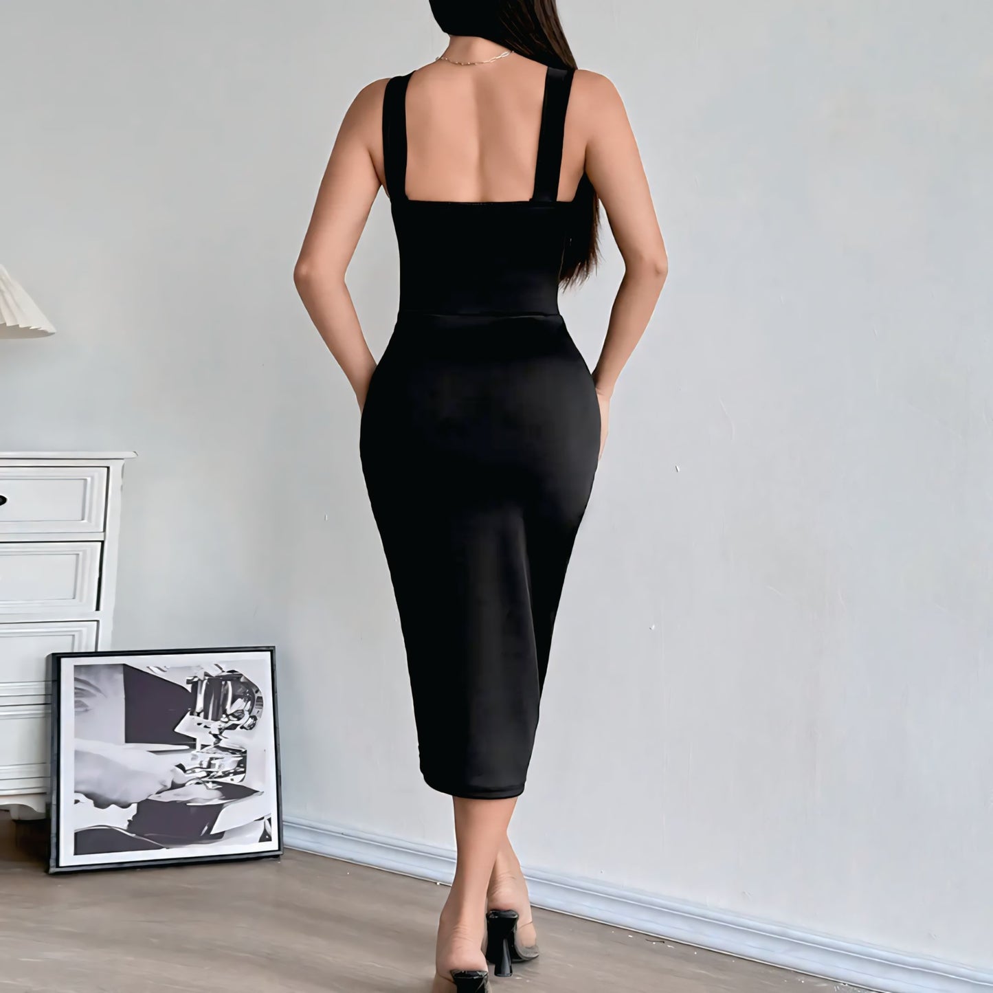 2025 Sexy Spicy Girl Mesh Dress – Y2K Hollow Out Bodycon Mermaid Nightclub Corset Dress for Women