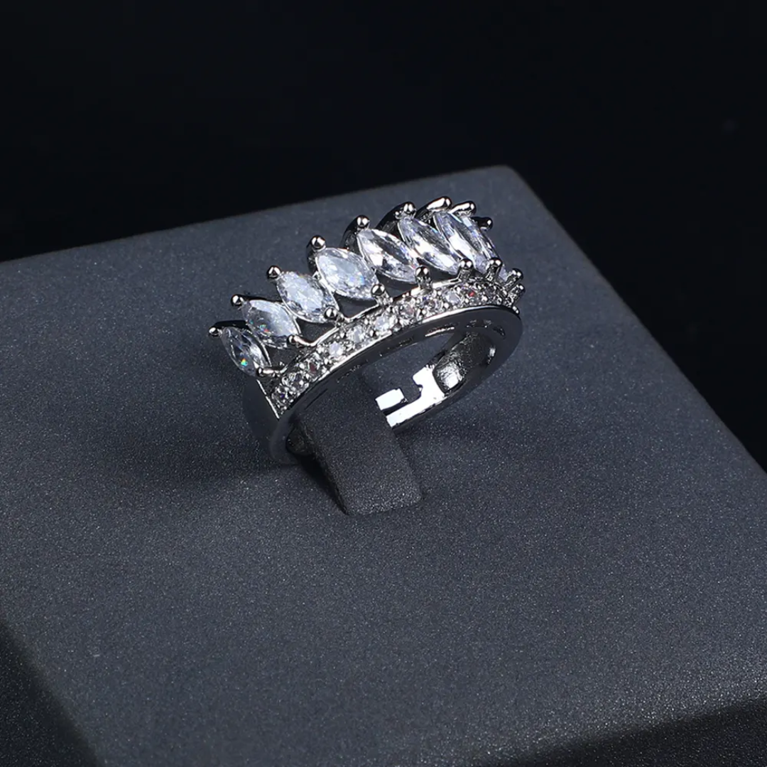 High Quality Fashion Cubic Zirconia 4-Piece Bridal Jewelry Set – Luxury Platinum-Plated Dubai Wedding Set