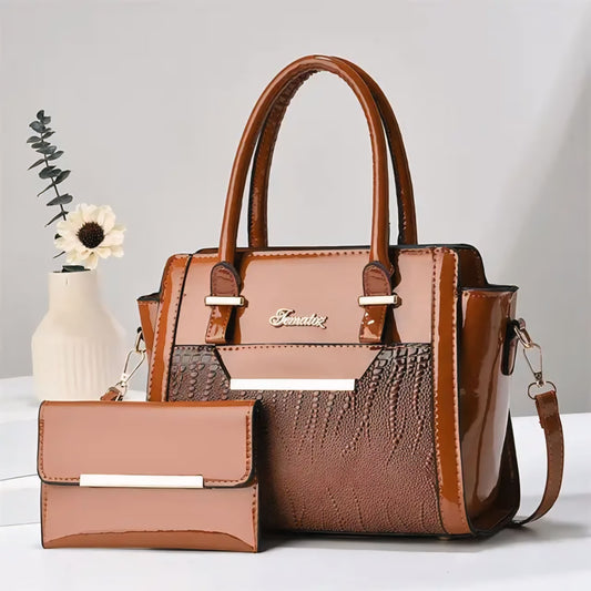 Luxevibe™ New Wholesale Luxury PU Leather Quilted Shoulder Bag for Women – Large Capacity, Waterproof Fashion Handbag